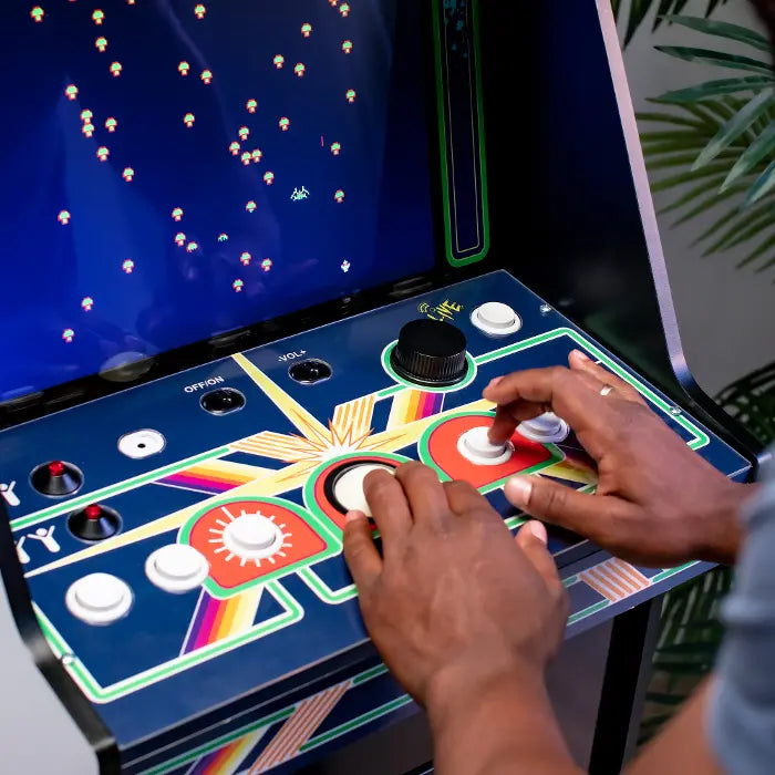 Atari Legacy CENTIPEDE® 2023 Edition includes the Light-Up Marquee and 14 classic Atari games.