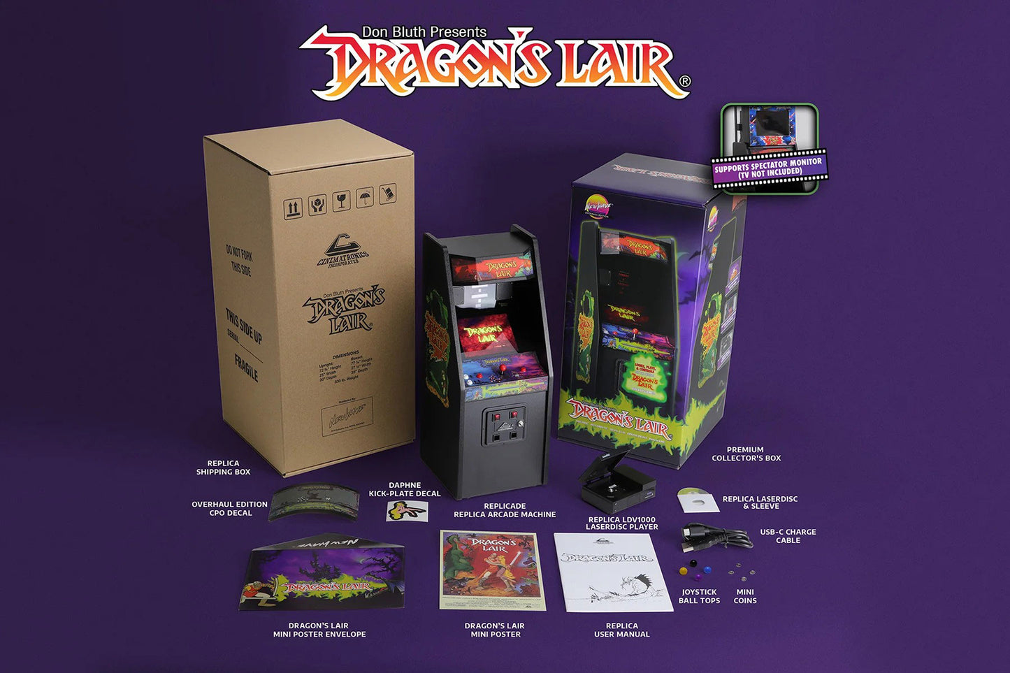 Dragon's Lair Replica Edizione Ottimizzata - NERA (numerata) USA