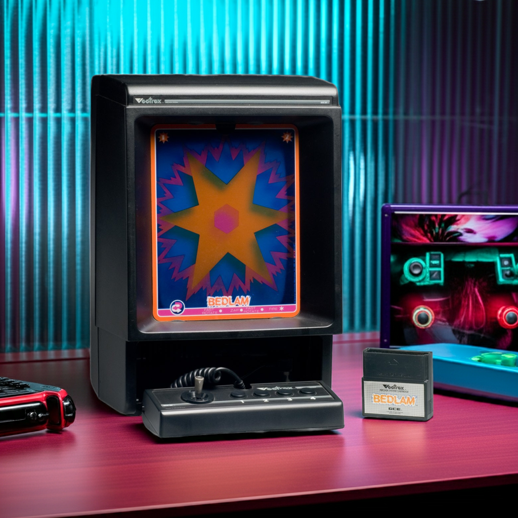 Console Vectrex Originale Anni ’80 – Rarità da Collezione con 6 Giochi e Scatola