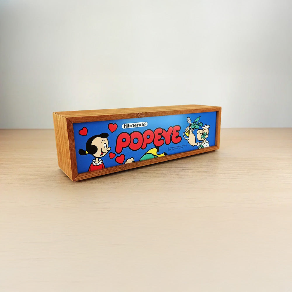 Braccio di Ferro “POPEYE” Marquee Light Box In Legno Arcade Marquee Light
