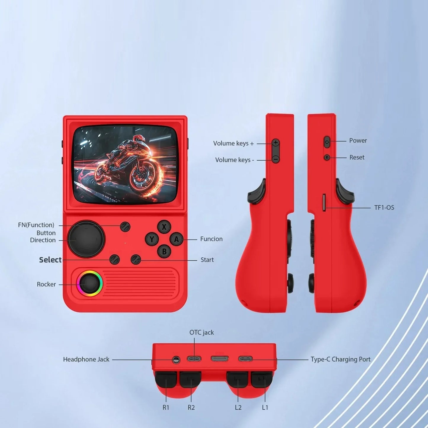 Retro TV Handheld – Console portatile con schermo curvo in stile tubo catodico