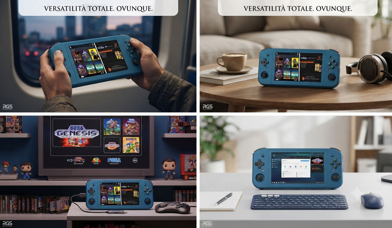 RGS W6 – Console Portatile 16GB RAM 1TB SSD | Dual OS SteamOS + Batocera