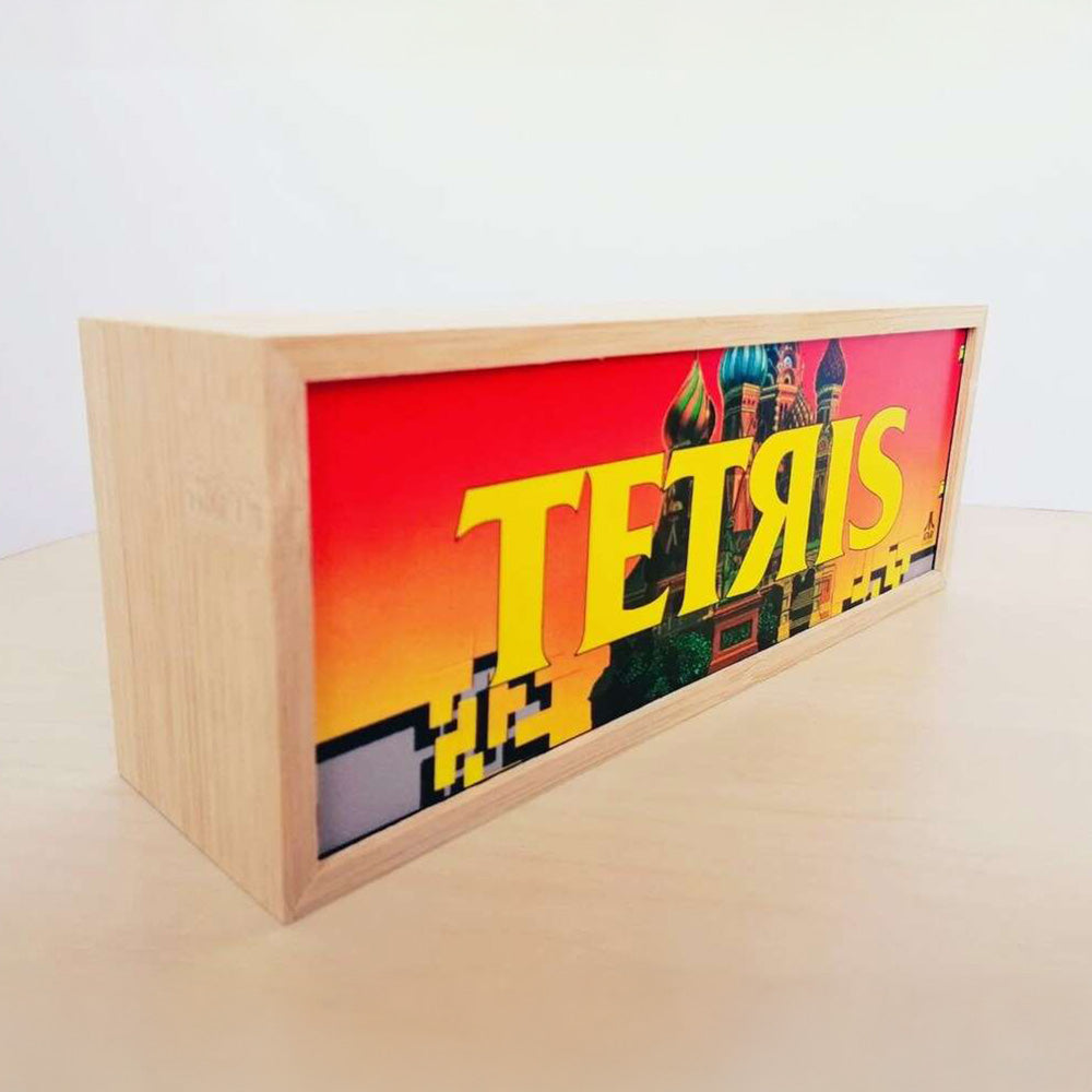 “TETRIS” Marquee Light Box In Legno Arcade Marquee Light