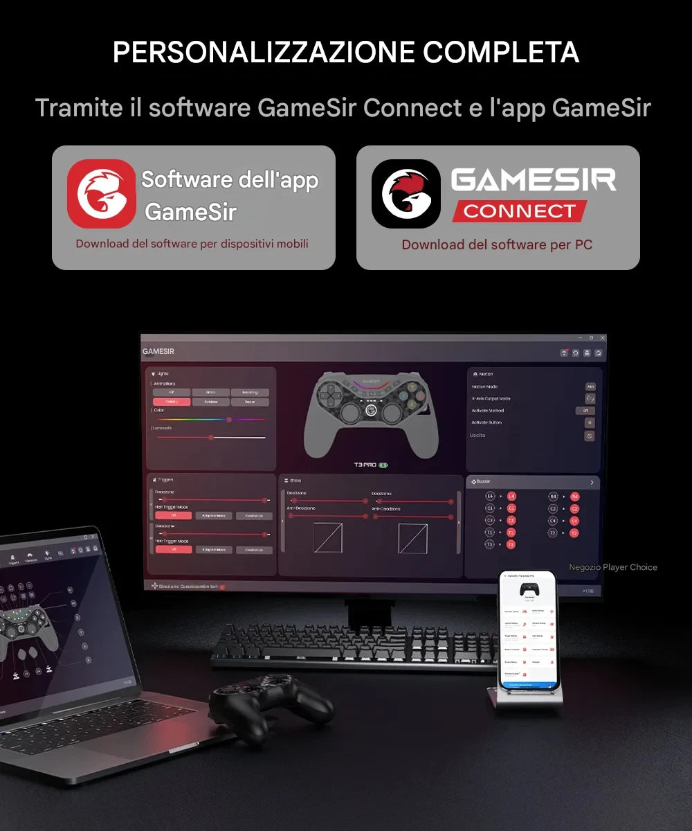 Il Gamepad che cambia pelle con un click