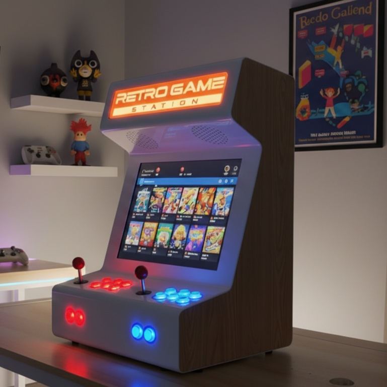 RGS CUSTOM Bartop Arcade di Design in Acciaio – Realizzato a Mano