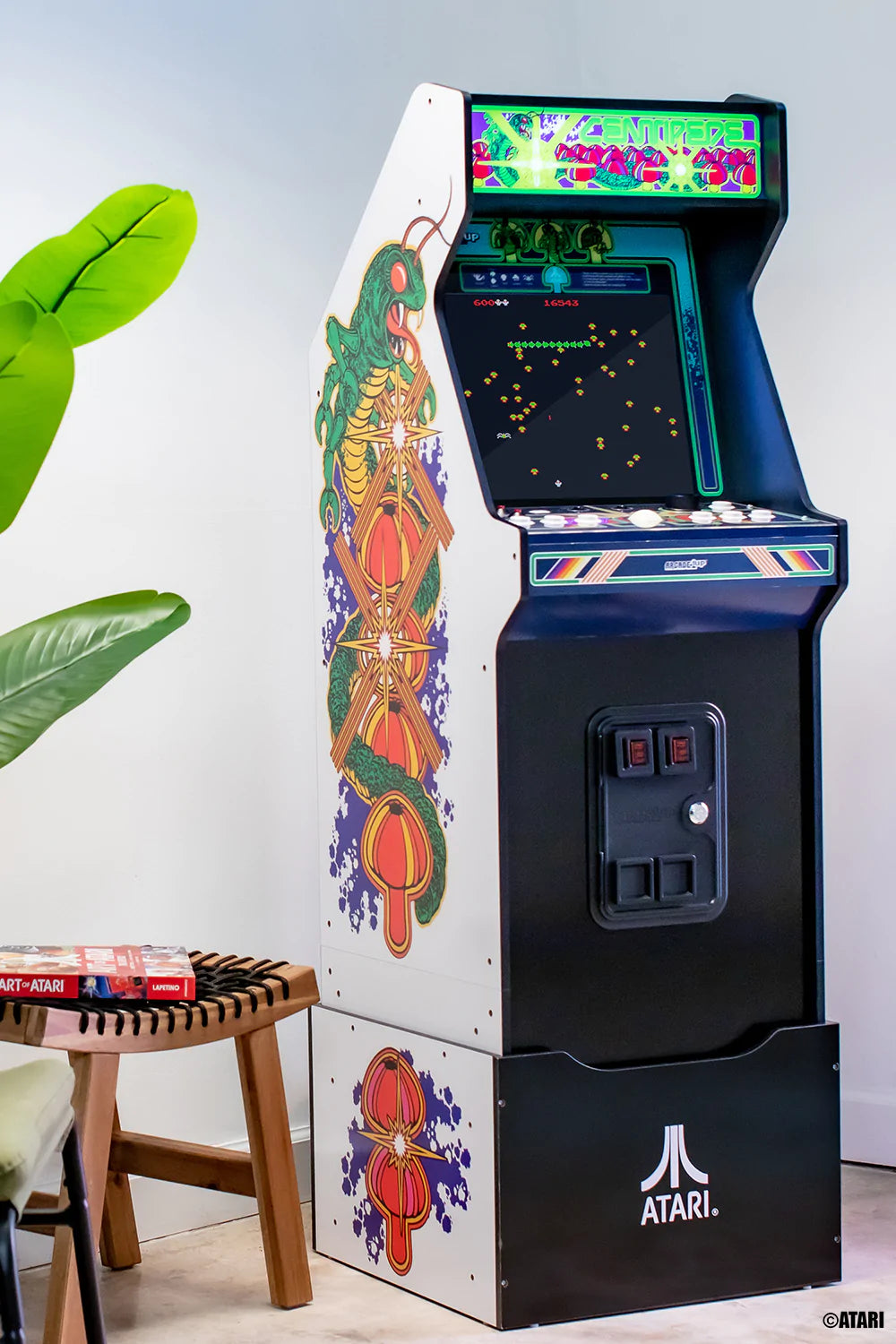 Atari Legacy CENTIPEDE® 2023 Edition includes the Light-Up Marquee and 14 classic Atari games.