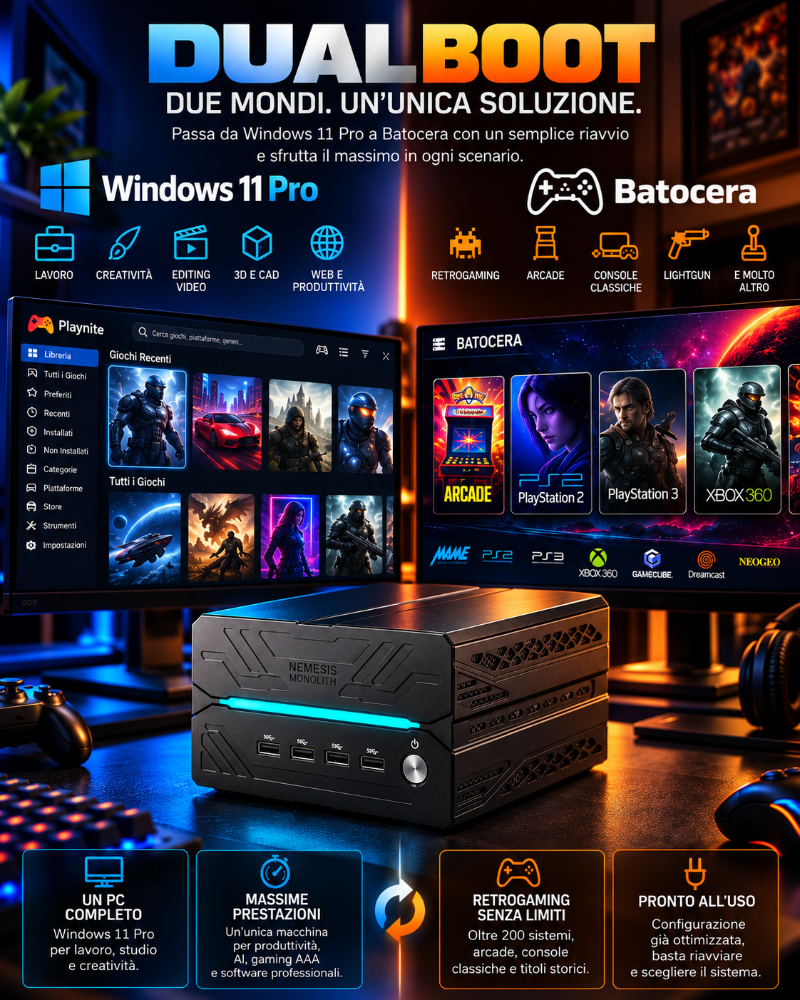 Dual Boot Windows 11 Pro e Batocera