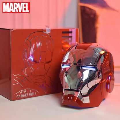 Casco Iron Man MK5 1:1 con Apertura Automatica, Comandi Vocali e LED – 60 cm