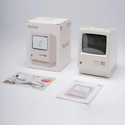 Sveglia Retrò Mac Style 1984 – Orologio Digitale Iconico Stile Computer Vintage