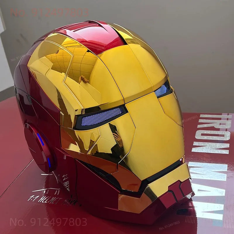 Casco Iron Man MK5 1:1 con Apertura Automatica, Comandi Vocali e LED – 60 cm