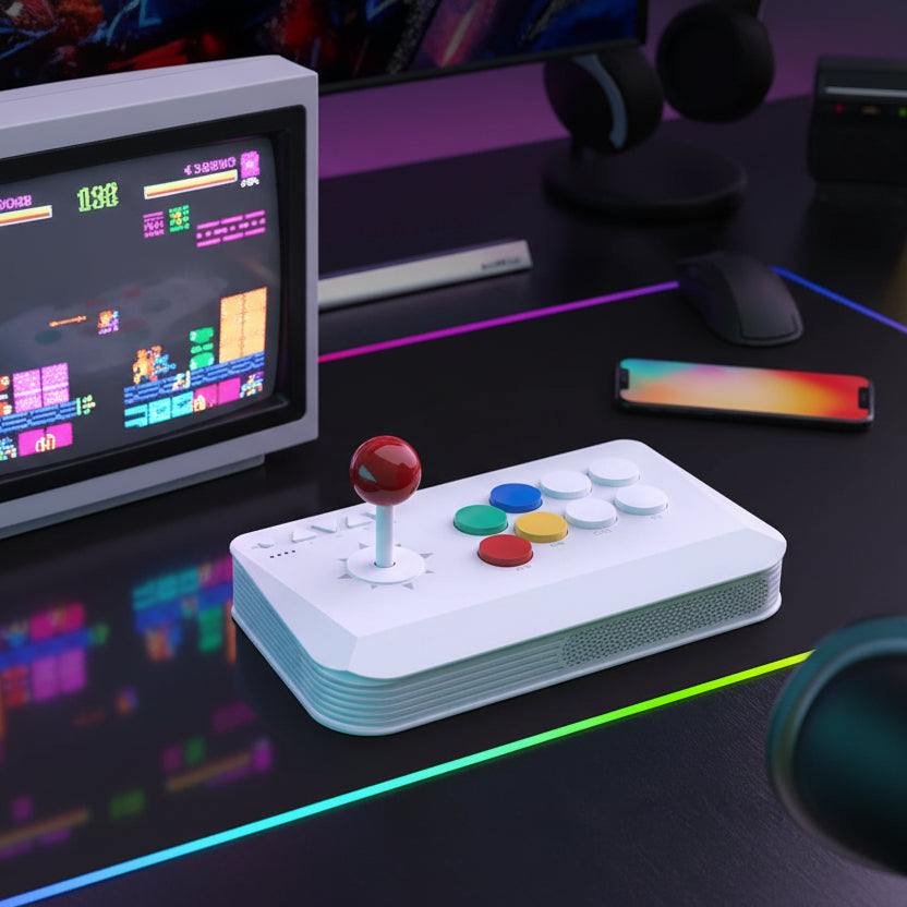 Arcade Stick Wireless – Joystick Arcade Professionale per PC, Switch e Batocera
