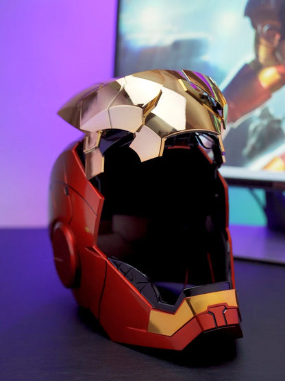 Casco Iron Man MK5 1:1 con Apertura Automatica, Comandi Vocali e LED – 60 cm