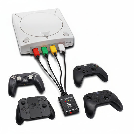 Adattatore Wireless Bluetooth per Controller Moderni su  SEGA DreamCast