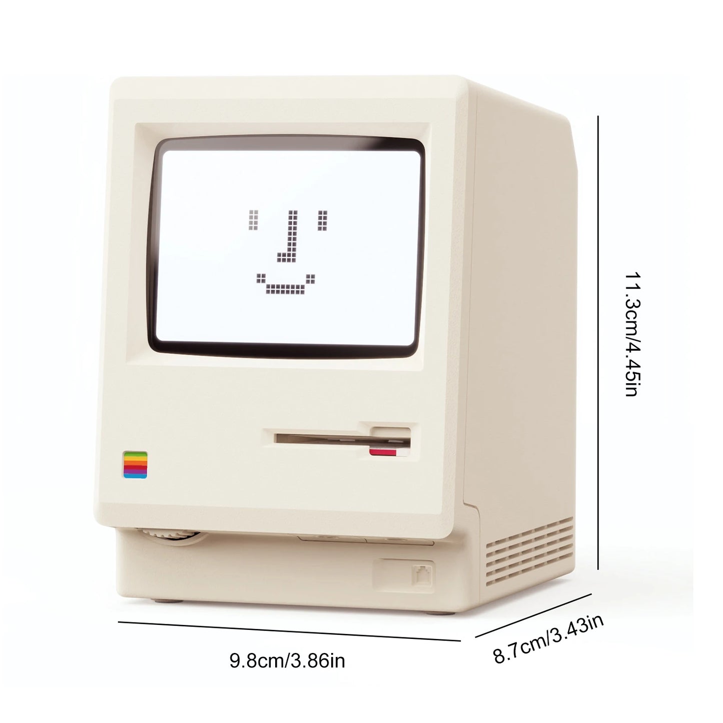 Sveglia Retrò Mac Style 1984 – Orologio Digitale Iconico Stile Computer Vintage