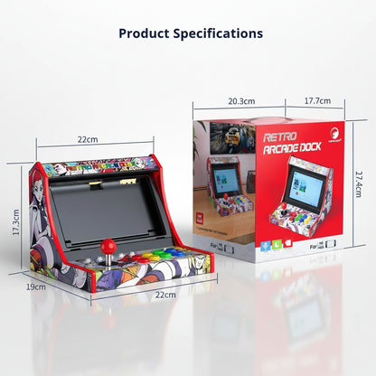 Arcade Controller Dock per Nintendo Switch / Switch OLED / Switch 2 – Mini Arcade da Scrivania per Fighting Game