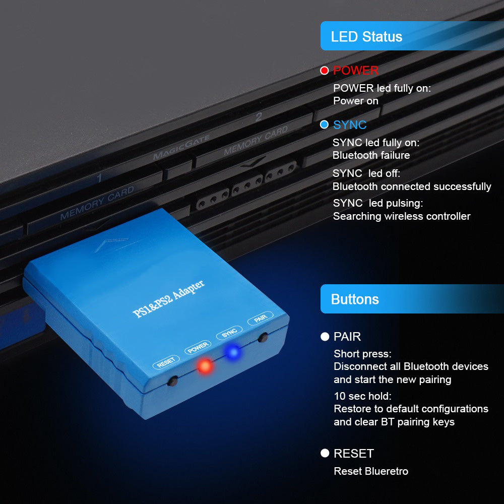 Utilizza i tuoi joystick wireless su Playstation 1 e Playstation 2 con l'adattatore universale