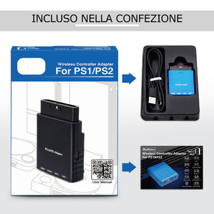 Utilizza i tuoi joystick wireless su Playstation 1 e Playstation 2 con l'adattatore universale