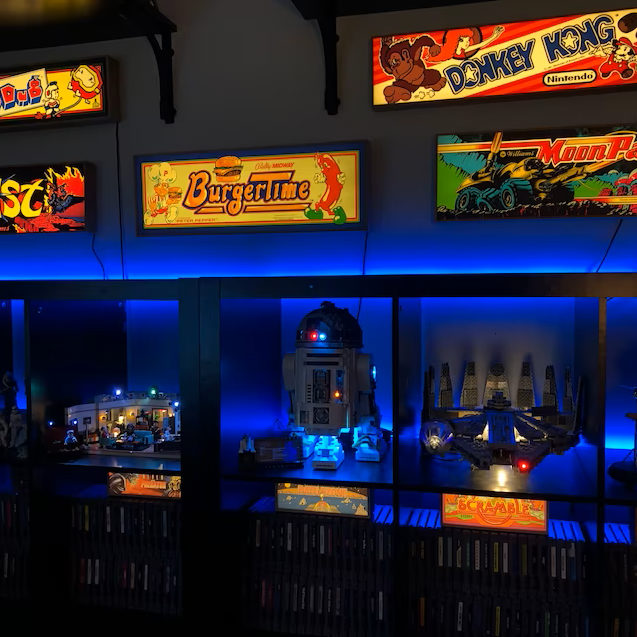 Braccio di Ferro “POPEYE” Marquee Light Box In Legno Arcade Marquee Light