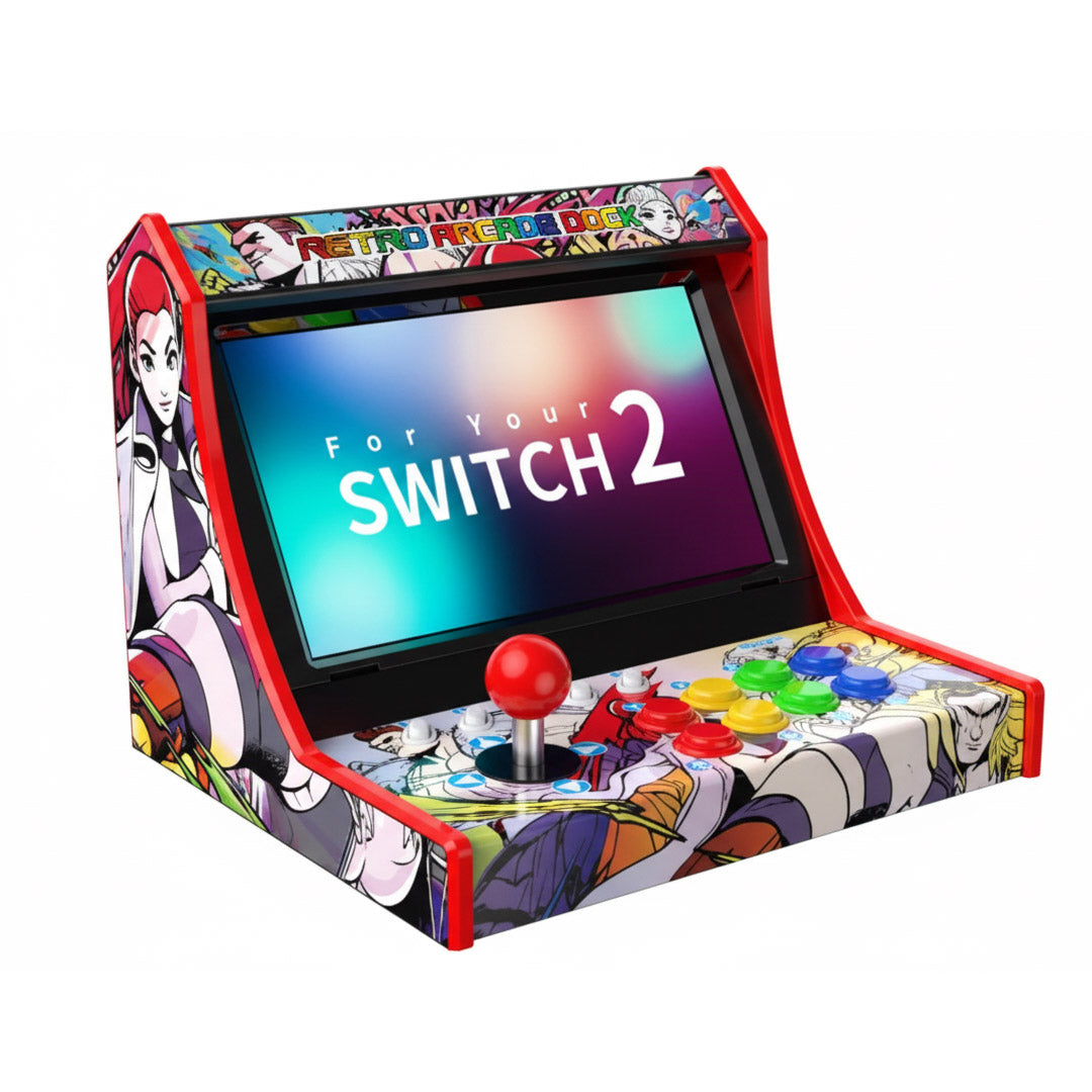 Arcade Controller Dock per Nintendo Switch / Switch OLED / Switch 2 – Mini Arcade da Scrivania per Fighting Game