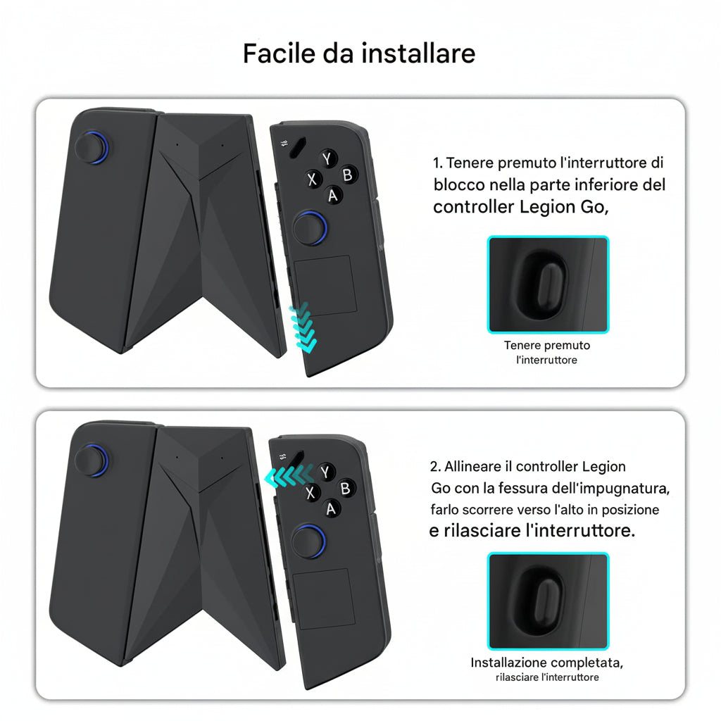 Connettore Impugnature Ergonomico per Lenovo Legion Go – Grip Controller