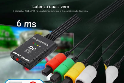 Adattatore Wireless Bluetooth per Controller Moderni su  SEGA DreamCast