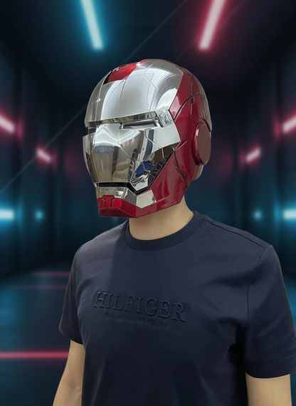 Casco Iron Man MK5 1:1 con Apertura Automatica, Comandi Vocali e LED – 60 cm