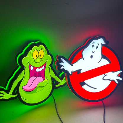 Lampada LED Ghostbusters – Slimer & Logo