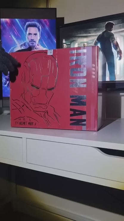 Casco Iron Man MK5 1:1 con Apertura Automatica, Comandi Vocali e LED – 60 cm