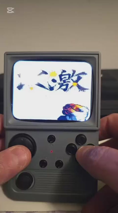 Retro TV Handheld – Console portatile con schermo curvo in stile tubo catodico