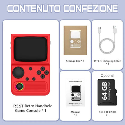 Retro TV Handheld – Console portatile con schermo curvo in stile tubo catodico